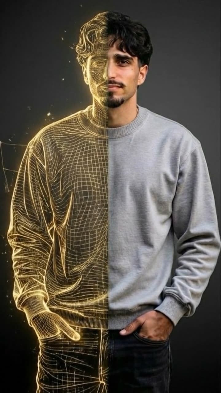 Charmd AI photo model workflow using several facial references